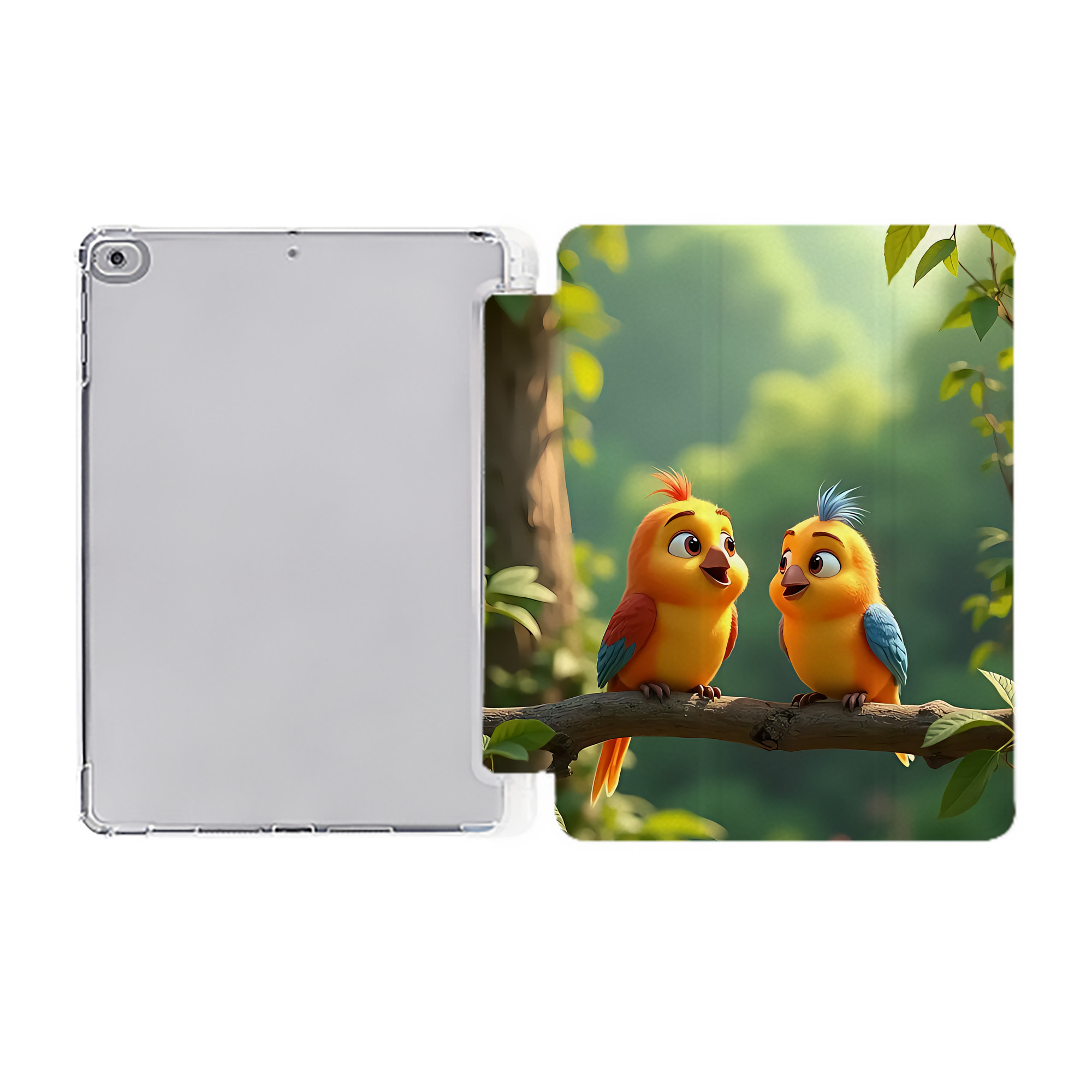 （画像用） Angry Birds アングリーバード IPad ケース ペン収納付き 三つ折りスタンド PUレザー×シリコン 対応機種9.5/10.5/10.9インチ